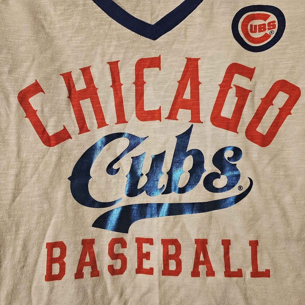 NWT Chicago Cubs 3/4 sleeve shirt. SZize:S. - Picture 3 of 6